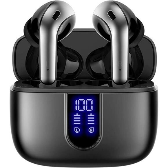 Wireless Earbuds 60H Battery LED Display Waterproof Mic Touch Control Bass - Picture 7 of 7